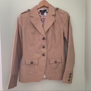 Twiggy London Blush Blazer Military Jacket Small